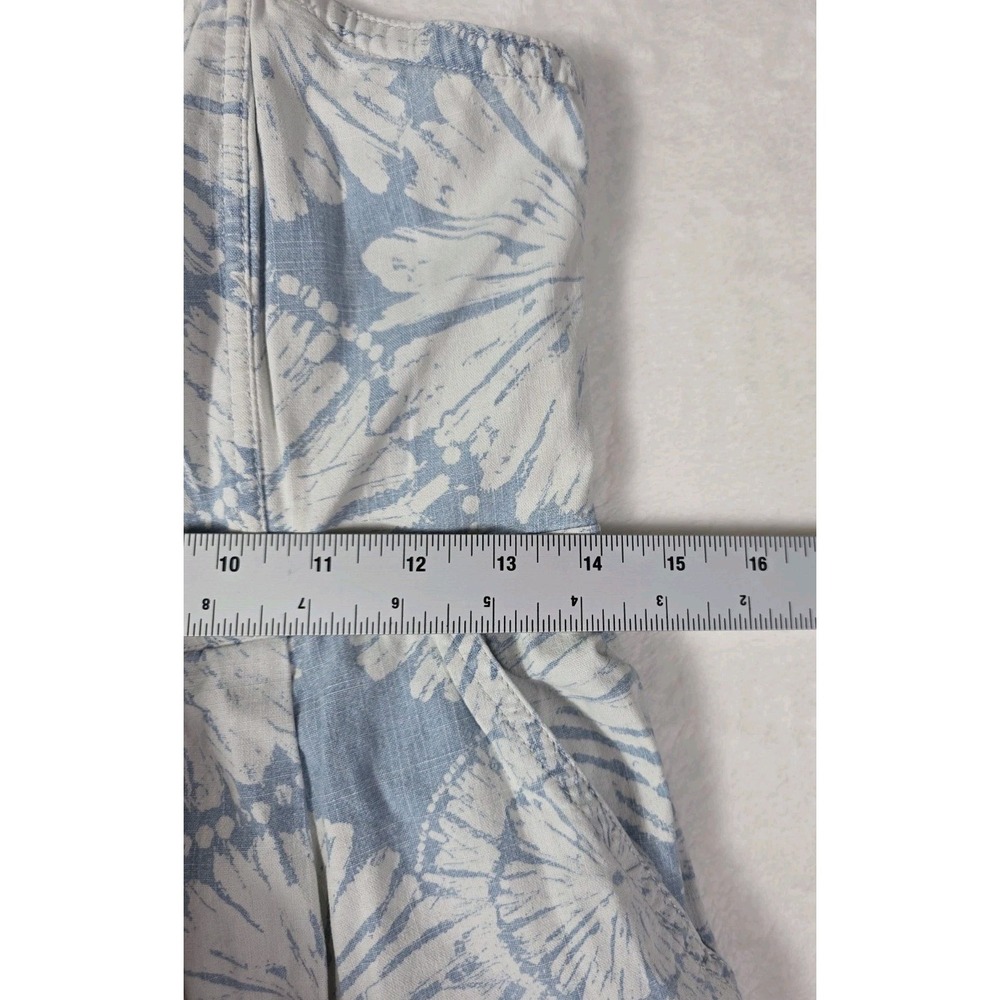 Fossil Strapless Floral Cotton Sundress Blue White Midi Dress Size M - Picture 5 of 10